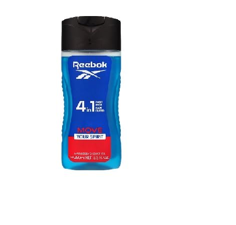 Reebok Move Your Spirit 4-in-1 Hair and Body Shower Gel for Men 250 ml