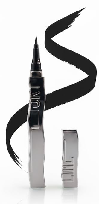 BLACK Liquid Eyeliner Pen and eyebrow - Waterproof Smudgeproof 12H Long Lasting Eyeliner Pen with Felt Tip For Women Eye Makeup, Smooth, Quick Drying, High Pigmented