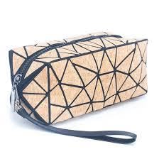 Cosmetic Case - Wood Look Makeup Storage Box for Organizing Beauty Products and Personal Accessories at Home