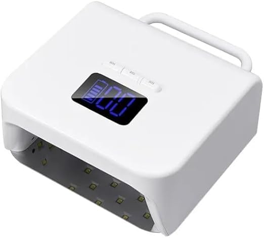 Nail Dryer Led UV Lamp, Nail Dryer Machine, Led Nail Dryer, Nail Dryer - 220W Cordless LED Lamp, 48 LEDs, Digital Display, BY-10 (White)