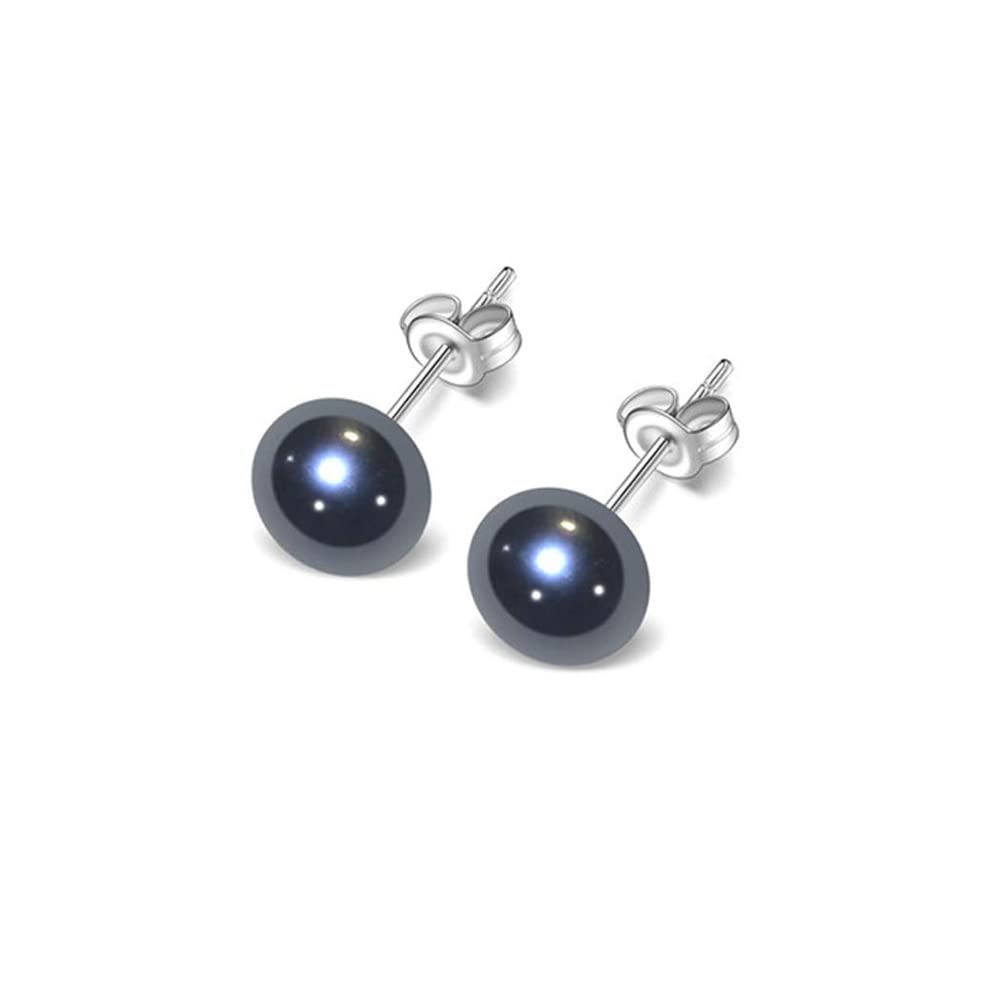 Treasure Bay Stunning Natural Freshwater Pearl Stud Earrings With 925 Silver, Silver, Pearl,