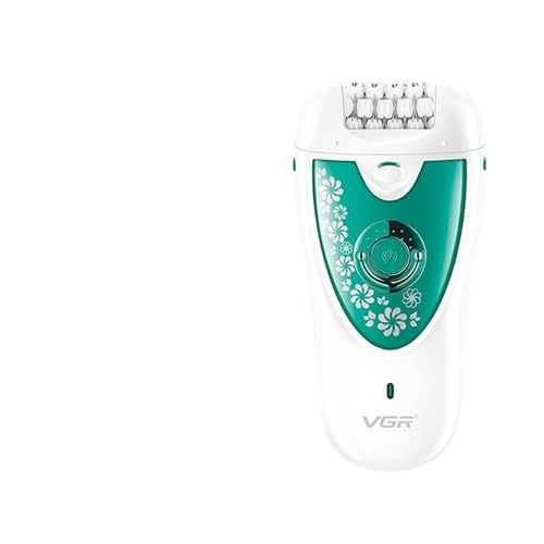 V-722 Professional Epilator for Women - 2 in 1 Cordless Epilator for Women, Suitable for Various Body Areas, Wet and Dry, 35 Minutes Runtime (Green)