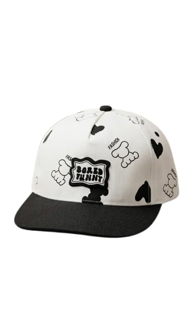 A fun-designed hat featuring a graphic print and a modern style; suitable for children up to 2 years old.-B-1