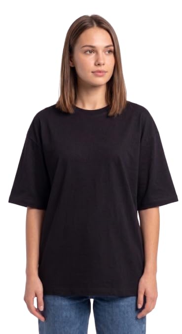 Box Fit Women's Summer Milton Soft Material - Oversize Comfortable and Fashionable Round Neck T-Shirt with Wide Sleeves