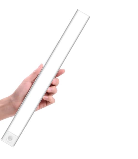 LED Light with Motion Sensor USB Rechargeable Magnetic Stick On Warm White Induction Lamp For Closet Kitchen Bathroom Wardrobe Stairs Soft Quiet Lighting