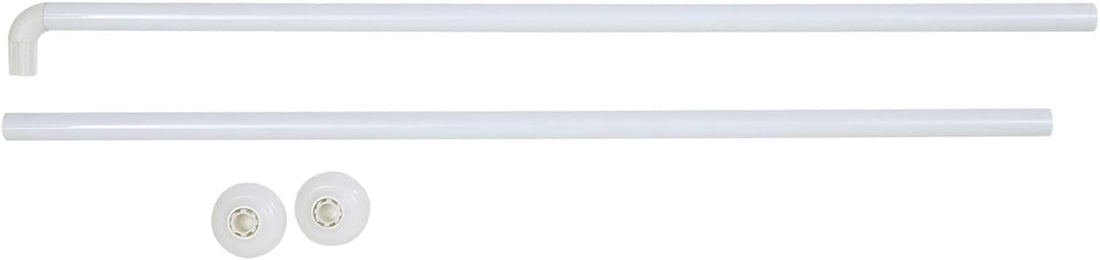 L Shaped Shower Curtain Rod - White