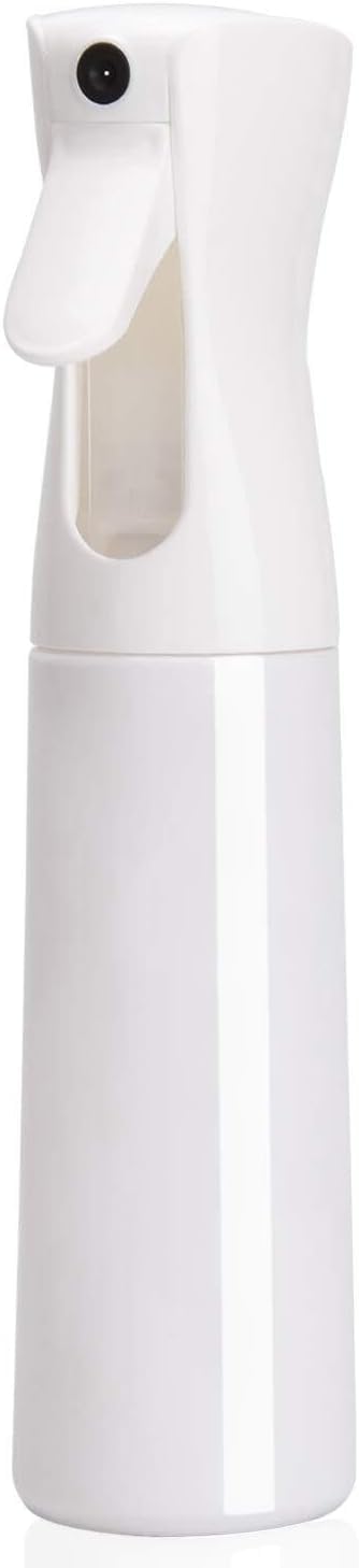 Continuous Mist Spray Bottle, Fine Mist Sprayer for Hair Styling and Plants-L-12 (White)