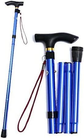 Walking Stick Hiking Stick for Unisex- Easy Adjustable Height Folding Extendable Walking Cane, Lightweight Flexible and Portable Walking Aid Mobility Aid Collapsible Folding Walking Stick