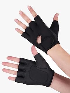 Smart Sport Weightlifting Gloves Half Finger Cycling Gloves for Men and Women, Ergonomic Design, Anti-Slip Fit, Suitable for All Sports Activities (Blue)