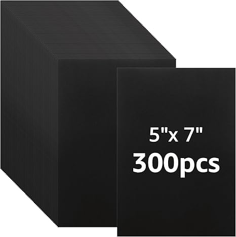 300 Sheets Black Cardstock 5x7 Black Cardstock Paper 250gsm Black Construction Paper Blank Black Card Stock for DIY Crafts Cards Making, Invitations, Scrapbook Supplies, Bussines Card