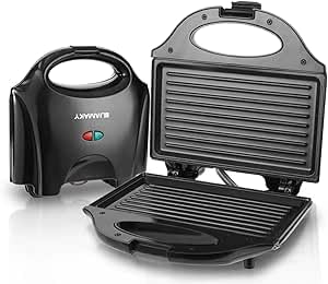Sandwich Maker, 1500W, Non-Stick Coating Plates, Automatic Temperature Control, Cool-Touch Exterior, Model JMK2006