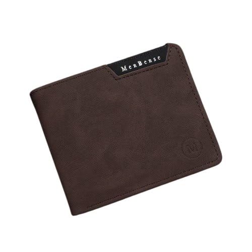 Wallet for Men Elegant Wallet Pocket Suede Leather Wallet with 6 Card Pockets and Slot (brown)