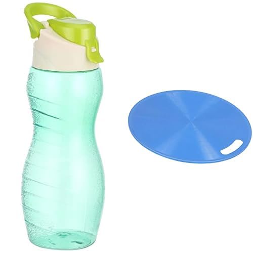 winnerplast Weiner blast plastic water bottle - colors vary + Weiner blast round plastic cutting board - multicolored - 16x16 inches