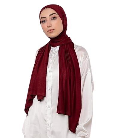Cotton Lycra Scarf - Comfortable Material - High Quality - Size 2m*60cm (Light Maroon)