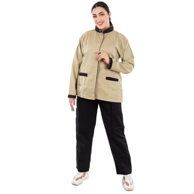 Suit Workers Sleeve - Beige x Black