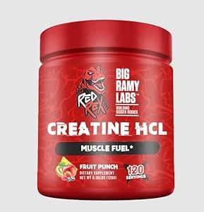 Creatine HCL Powder – High Absorption Formula, Fruit Punch Flavor, Supports Muscle Strength/Power & Recovery, 120 Servings,fruit flevor