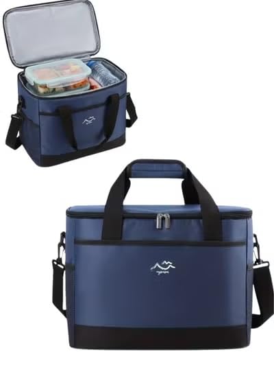 Leakproof 26L Cooler Tote Bag – Extra Large Reusable Thermal Lunch Bag with Food-Safe Aluminum Foil Lining, Waterproof Oxford Fabric, Detachable Shoulder Strap
