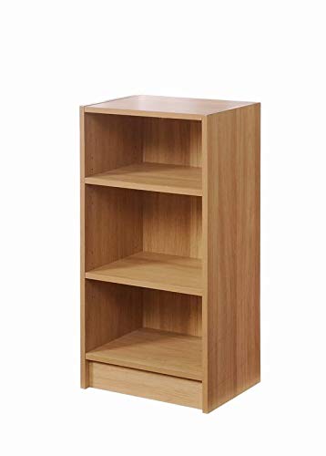 TAD TIMBER ART DESIGN UK Bookcase Storage Modern Small Narrow Display Storage Organiser Adjustable Shelving Unit for Living Room Home Office Study Room (40 x 80 x 30 cm, Brown)