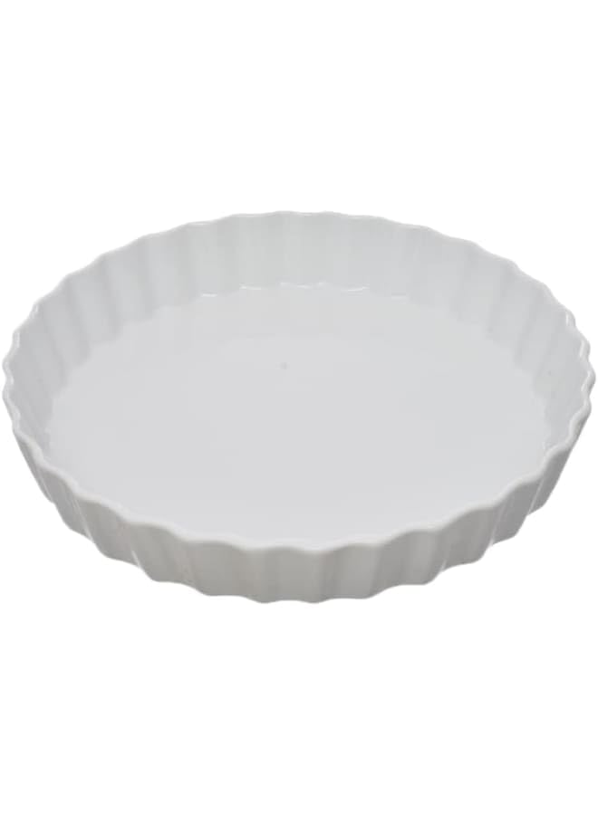 Rosa By Fathy Mahmoud Tart White porcelain Tart Tray With Durable Material For Home size 37.1 x 36.6 x 6.2 cm; 500 g