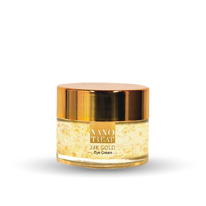 Nano Treat 24K Gold Eye Cream – Dark Circles, Puffiness & Anti-Wrinkle Treatment – 15g