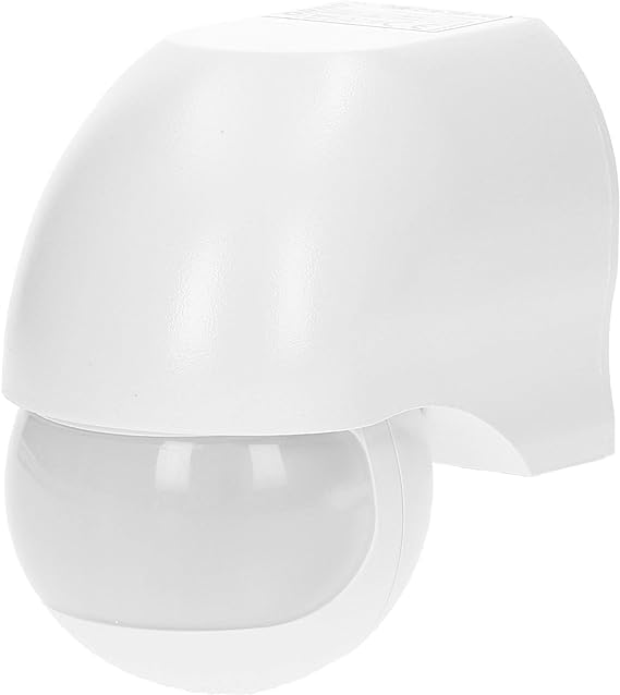 ORNO OR-CR-204/W Outdoor Motion Sensor Waterproof with Twilight Sensor IP44 12 m 180° 1200 W Surface-Mounted Time Setting