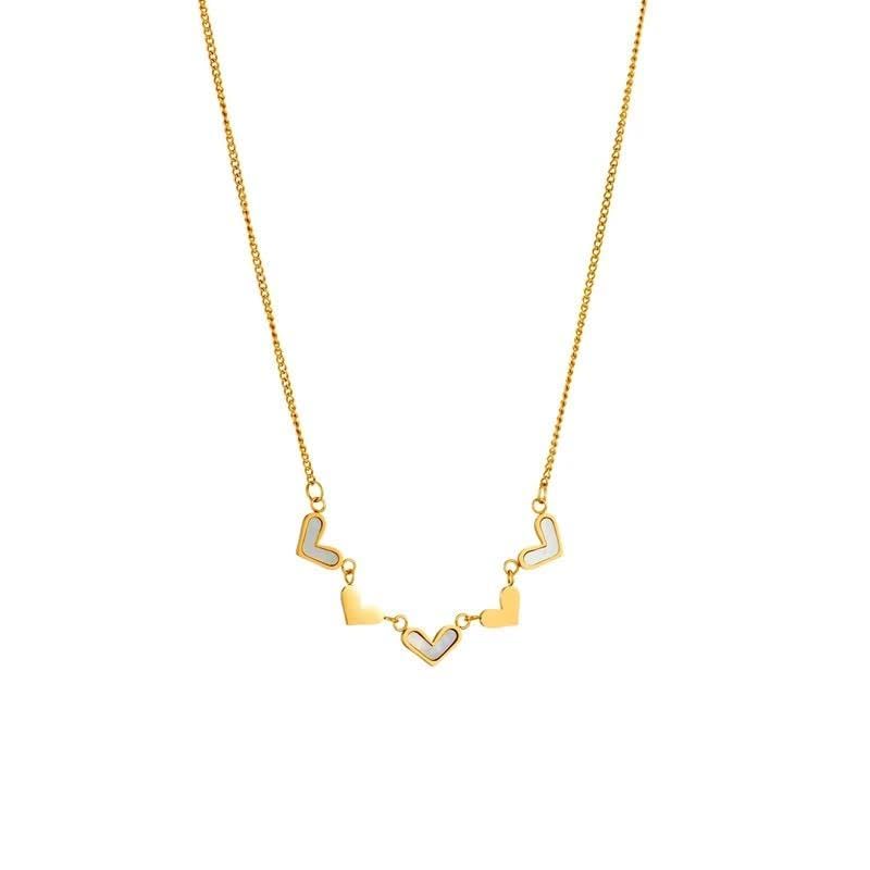 Necklace - Purple Secret Isabella Shell Heart Design, Plated Choker for Women, Perfect Gift for Girlfriend's Birthday or Special Occasion