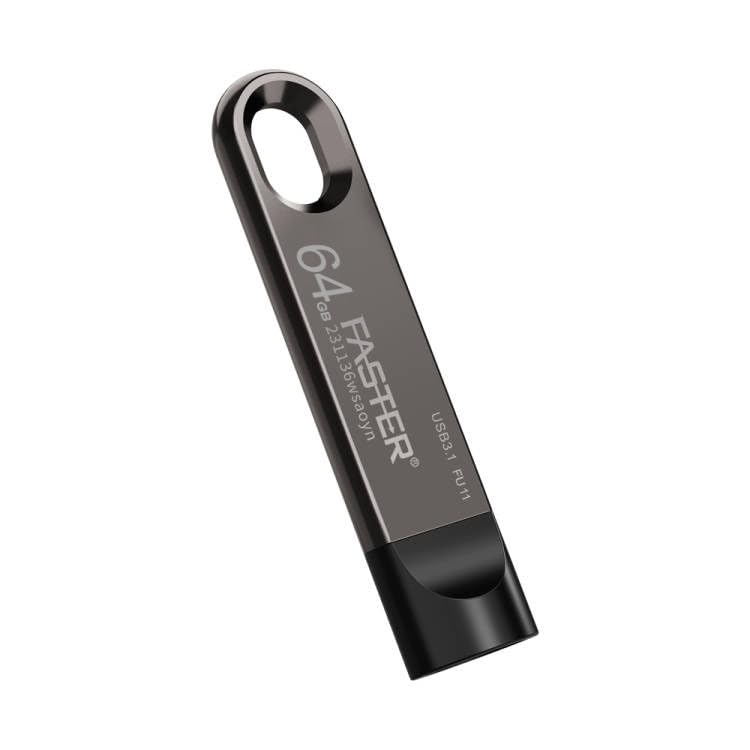 Faster 64GB 3.1 USB Flash Drive - Gen 1 Super Fast Pendrive with Metal Body - High Speed Jump Drive Memory Stick - Transfer Speed Up to 80 Mbps - For Laptop, Smart TV, Car, Speaker (64GB)