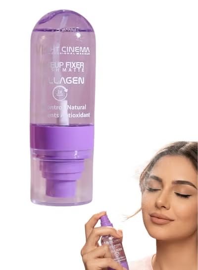 Collagen Makeup Setting Spray for Firming and Hydrating Skin - A professional spray to set makeup and prevent caking, giving you firm, radiant skin that lasts