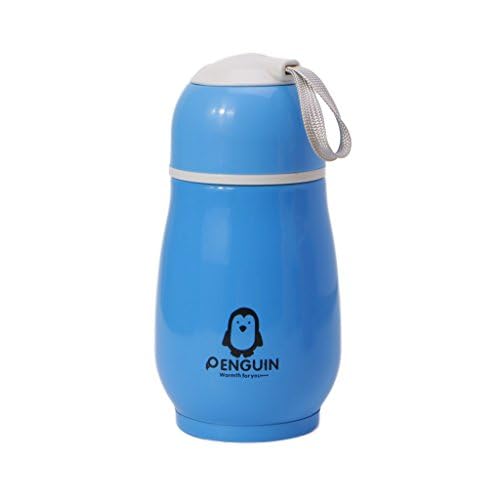 Cute Penguin Character Stainless Steel Vacuum Thermal Flask Bottle for Hot & Cold Drinks – Coffee, Tea, Milk & Juice with Insulated Design for Outdoor and Indoor Use (Blue)