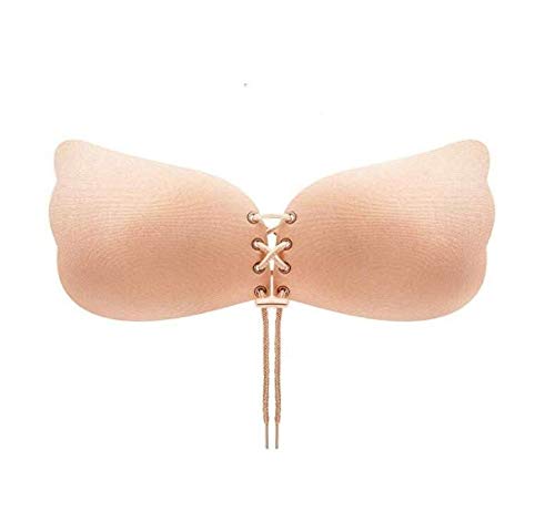 one year warranty_Women Self Adhesive Strapless Bandage Blackless Solid Bra Stick Gel Silicone Push Up women's underwear Invisible Bra