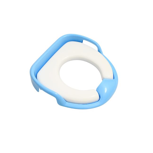 Baby Toilet Training Seat 3 Colors with Safety Side Handles for 1-6 Years Old Children (Baby Blue, 1-5 Years)