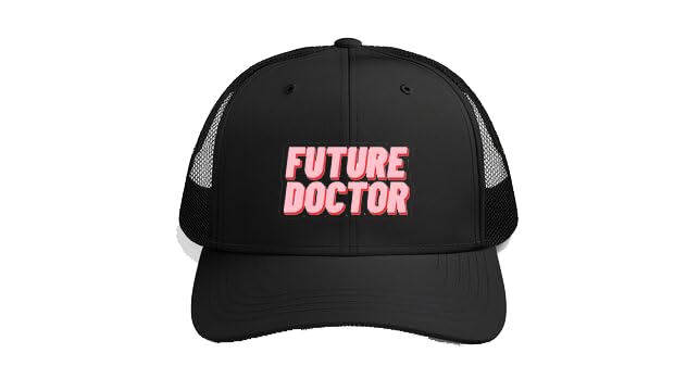 FUTURE DOCTOR Plain unisex baseball cap Black