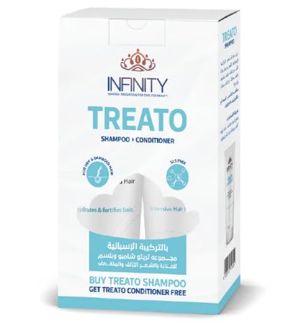Infinity Treato Shampoo + Treato Conditioner for Dry & Damaged Hair SLS Free 250ml