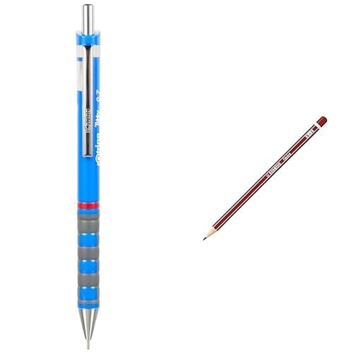 Stationery Bundle: Rotring Tikky Mechanical Pencil Blue + Stabilo Opera B Pencil