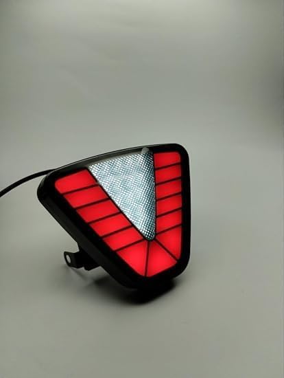 F1 12V LED Tail Brake Light Stop Signal Safety Warning Light for Cars Trucks SUVs Red White 1pcs (Re)