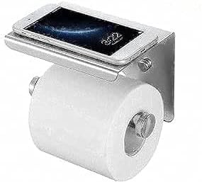 Modern Luxury Bathroom Accessories Set - Silver Toilet Roll Holder