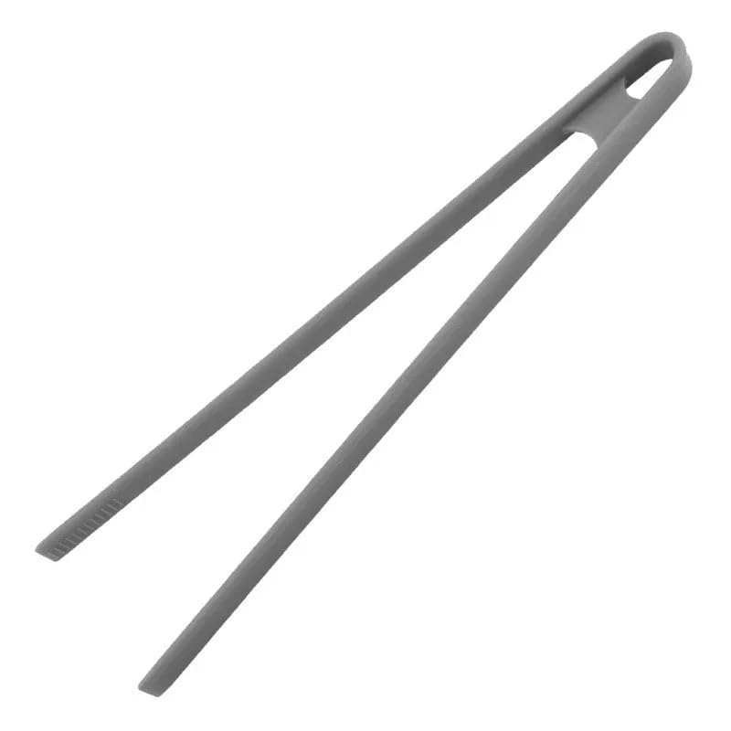 Nopatia Silicone Cooking and Baking Tongs, Multi-Tool for Kitchen and BBQ, Perfect for Serving Foods, Protects Surfaces and Non-Stick, Durable and Easy to Use (Grey)