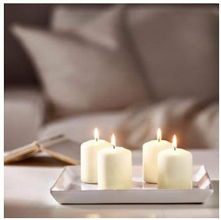 Decorative Unscented Candles Set of 3 (White)