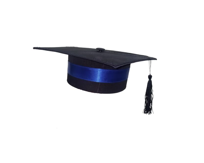 Graduation Cap - Blue Line
