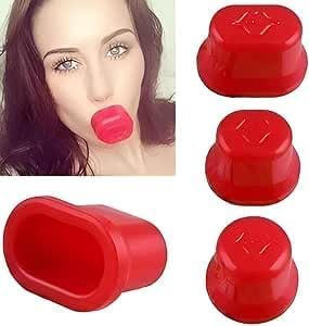 Natural Lip Plumper Tool - Non-surgical suction device featuring ergonomic round and oval heads to achieve full, natural lip volume daily