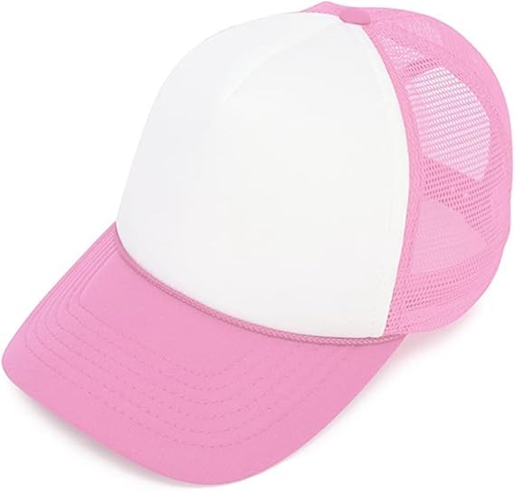 Unisex-Adults 2 Tone Mesh Casual Hat - Fashion Men's Baseball Cap Comfortable and Stylish - White/Brown