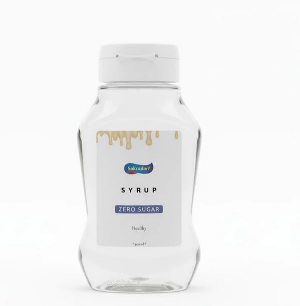 Sokradorf Healthy Sugar Free Syrup 250ml Sweetener Syrup with Sucralose and Sorbitol Low Calorie Sugar Substitute for Drinks Desserts Coffee Tea Diet Friendly Smooth Sweet Taste No Sugar Added