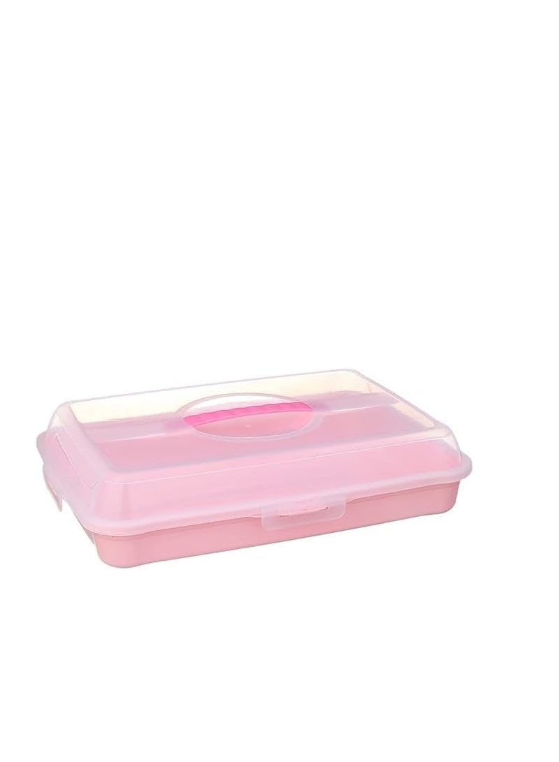 Cake and Aisha holder used for trips and summer vacations, rectangular, tightly closed, multi-colored OM