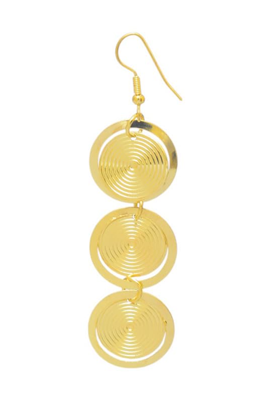 Multi-layer Circle Gold Earrings for Women, 2 Pieces - Gold