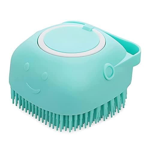 Hotegxa Body Scrubber with Soap Dispenser Brush, Silicone Exfoliating Brushes, Soft Body Exfoliator, Bath Loofah for Babies, Kids, Women, Men and Pets (Multicolor) - Pack of 1