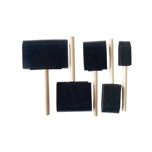Keep Smiling HM906-5MH8-136 Sponge Set with Wooden Handle, Black