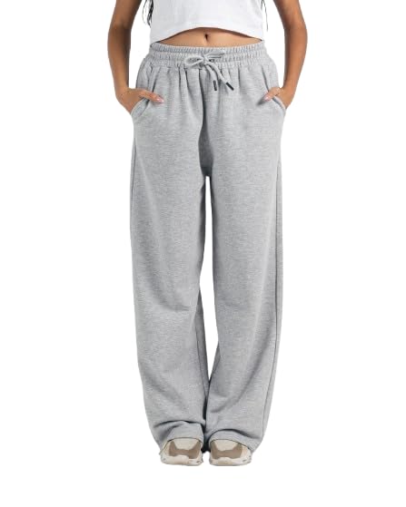Feathers Wide-leg sweatpants, 100% cotton for women