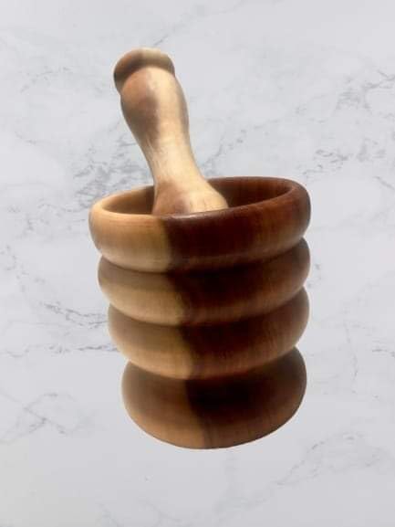 Hayah Wood - Medium wooden hammer - هون خشب بيد وسط