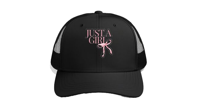 Just A Girl Plain unisex baseball cap Black