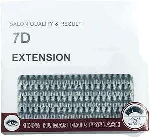 80 PCS - Extensions Individual Lash Volume7D mink - FREE EYELASHES - Natural Eyelashes 7D-(12mm) - ONE BY ONE